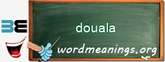 WordMeaning blackboard for douala